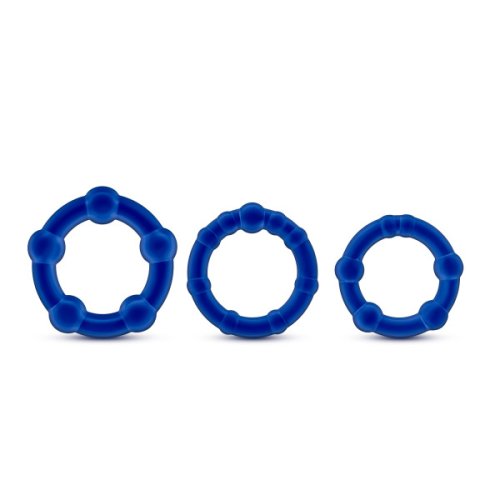 STAY HARD BEADED COCKRINGS 3PC SET BLUE