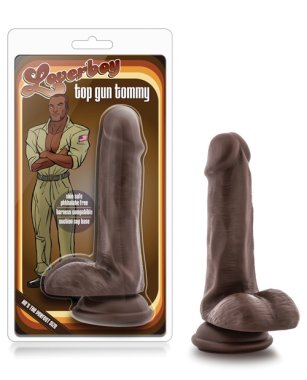 Blush Coverboy Top Gun Tommy 6" Realistic Cock - Chocolate