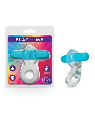 PLAY WITH ME DELIGHT VIBRATING C-RING BLUE