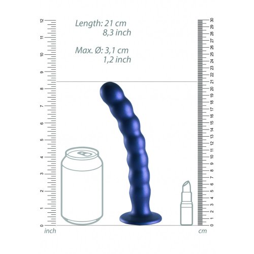 Ouch! Beaded G-Spot Dildo 8\'\' - Blue