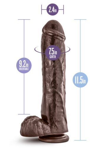 Dr Skin Mr Savage 11.5\" Dildo -Chocolate