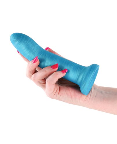 Royals 6\" Charlie Curved Dildo - Metallic Teal