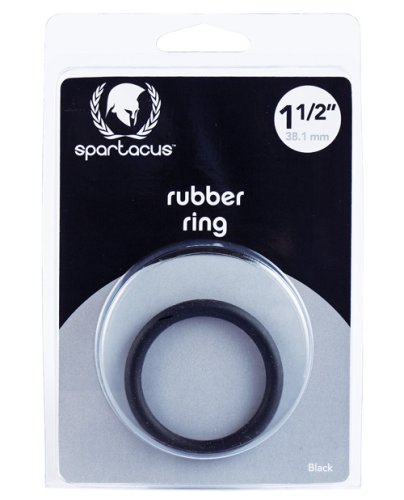 Spartacus 1.5\" Rubber Cock Ring - Black