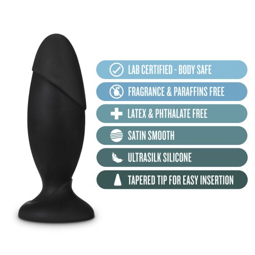 ANAL ADVENTURES PLATINUM SILICONE ROCKET PLUG BLACK