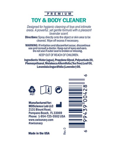 Swiss Navy Toy & Body Cleaner - 1 oz