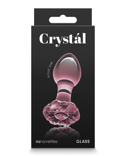 Crystal Flower Butt Plug - Pink