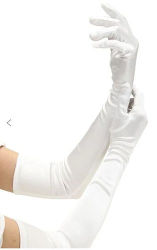 SATIN OPERA GLOVE WHITE