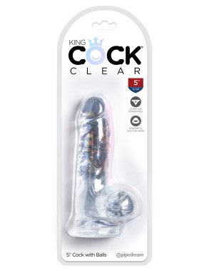 KING COCK CLEAR 5 IN COCK W/ BALLS