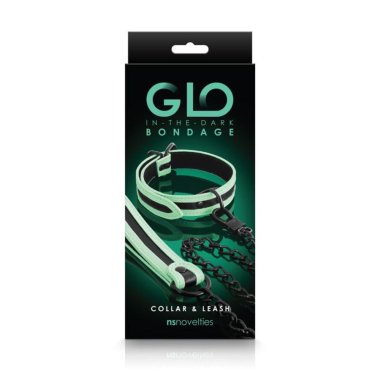 GLO Bondage Collar & Leash GID