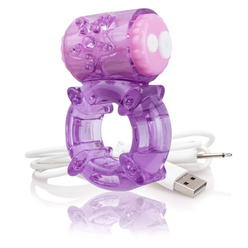 SCREAMING O CHARGED BIG O PURPLE COCK RING