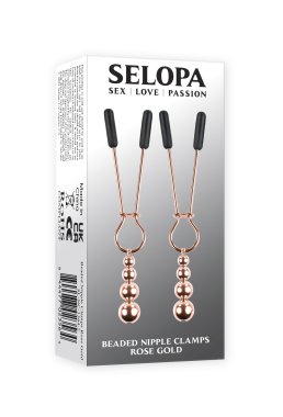 SELOPA BEADED NIPPLE CLAMPS ROSE GOLD