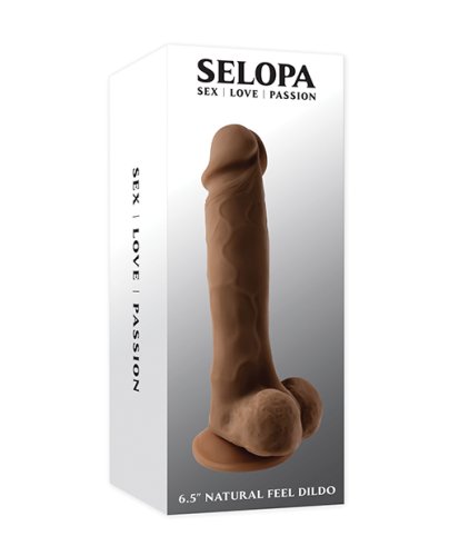 Selopa 6.5\" Natural Feel Dildo - Dark