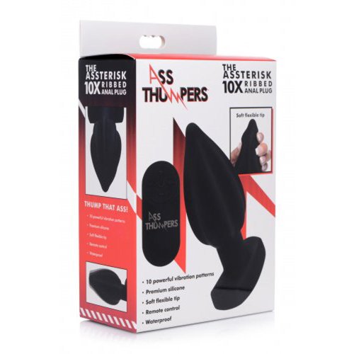 The Assterisk 10X Ribbed Vibrating Plug