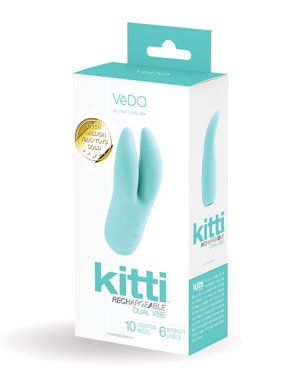VeDO Kitti Rechargeable Dual Vibe - Tease Me Turquoise
