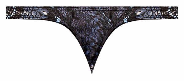 S\'NAKED CRISS CROSS THONG BLUE /BLACK L/XL