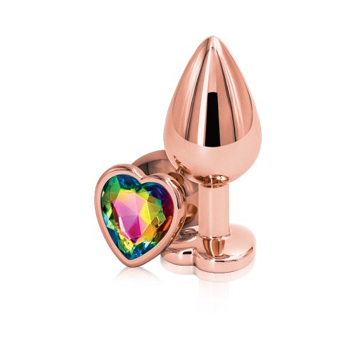 REAR ASSETS ROSE GOLD HEART MEDIUM RAINBOW