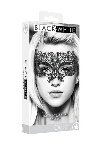 B&W LACE EYE MASK PRINCESS