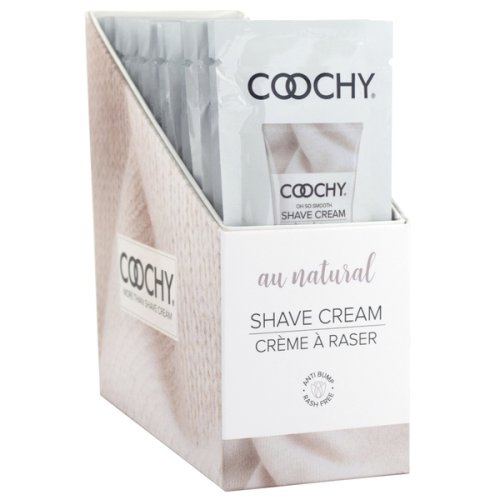 COOCHY SHAVE CREAM AU NATURAL FOIL 15ML 24PC DISPLAY