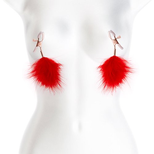 Bound Nipple Clamps - F1 - Red Feather