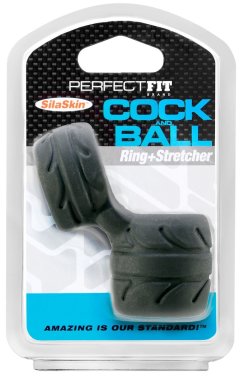 PERFECT FIT SILISKIN COCK & BALL BLACK