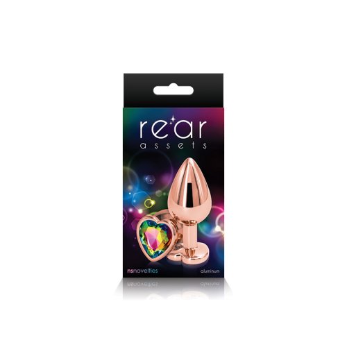 REAR ASSETS ROSE GOLD HEART MEDIUM RAINBOW