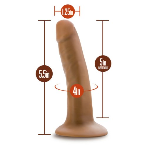 DR SKIN SILICONE DR LUCAS 5IN DILDO MOCHA