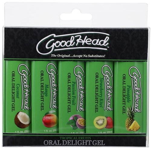 GOODHEAD ORAL DELIGHT GEL 5 PK TROPICAL FRUITS