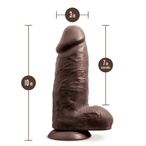 AU NATUREL CHUB 10IN DILDO CHOCOLATE