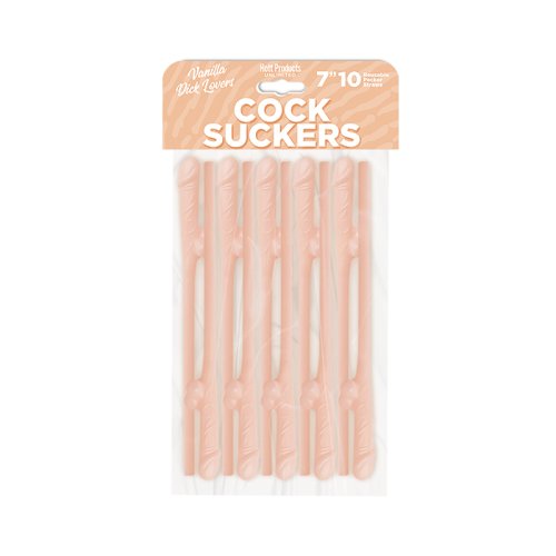 COCK SUCKERS PECKER STRAWS VANILLA LOVERS 10PK