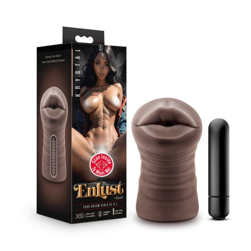 EnLust Krystal -Vibrating stroker -Brown