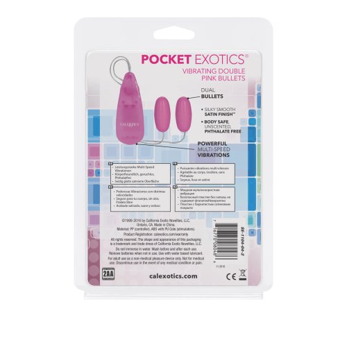 POCKET EXOTICS DOUBLE PINK PASSION BULLET