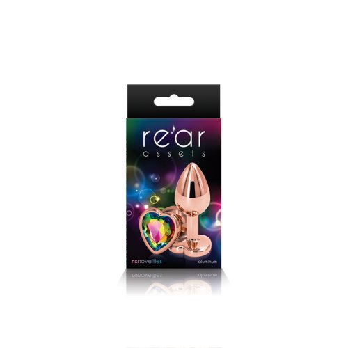 REAR ASSETS ROSE GOLD HEART SMALL RAINBOW