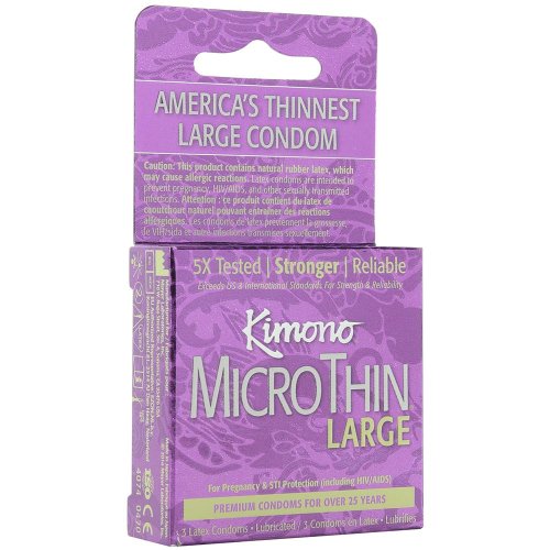 Kimono MicroThin Large Condoms - 3 pk