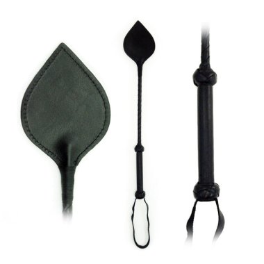 Riding Crop Spade Leather 18in