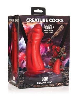 Creature Cocks Ogre Silicone Dildo - Red