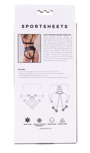 SPORTSHEETS HIGH WAISTED CORSET STRAP ON