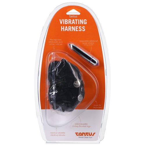 TS8693 - Tantus Velvet Vibrating Harness Onyx