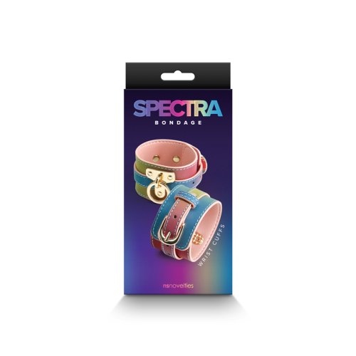 SPECTRA BONDAGE WRIST CUFFS RAINBOW