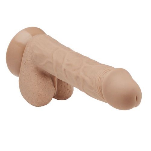 CLOUD 9 PRO SENSUAL 7 PREMIUM SILICONE DONG W/ C RINGS TAN \"