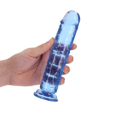 7" Straight Dildo No Balls - Blue