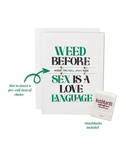 Weed Sex Lang Greeting Card w/Matchbook