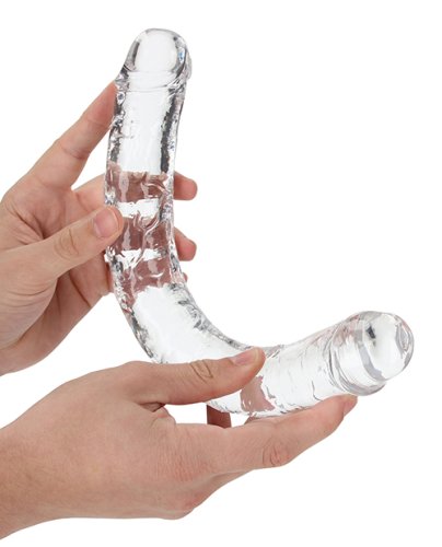 Shots RealRock Crystal Clear 13\" Double Dildo - Transparent