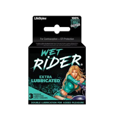 Lifestyles Wet Rider Condoms - 3 pk