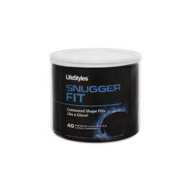 Lifestyles Snugger Fit Condoms - 40 Jar