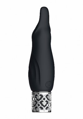 ROYAL GEMS SPARKLE BLACK RECHARGEABLE SILICONE BULLET