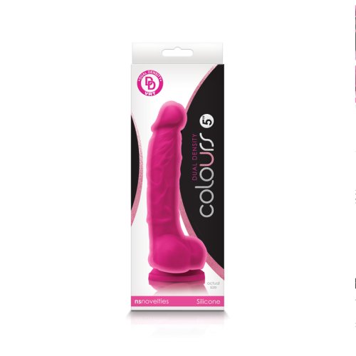 COLOURS DUAL DENSITY 5IN DILDO PINK