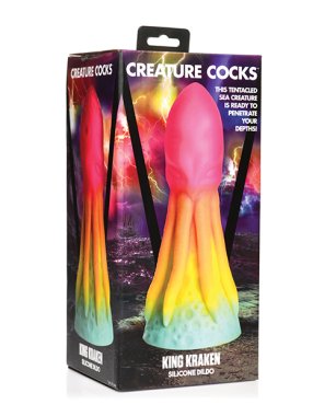 Creature Cocks King Kraken Silicone Dildo - Multi Color