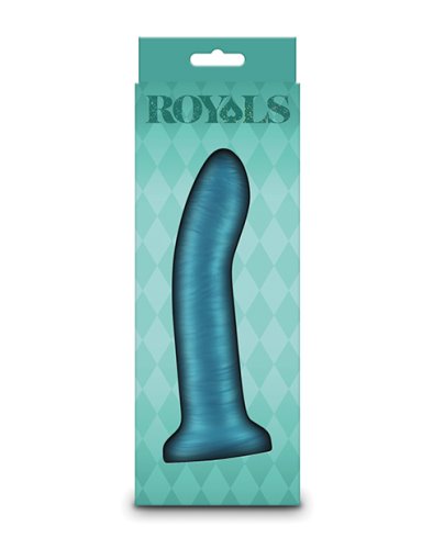 Royals 6\" Charlie Curved Dildo - Metallic Teal