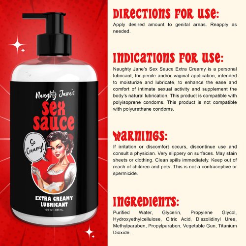 Naughty Janes SexSauce Extra Creamy 16oz