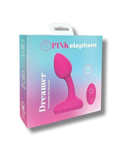 Pink Elephant Dreamer Rechargeable Vibe w/Remote - Pink